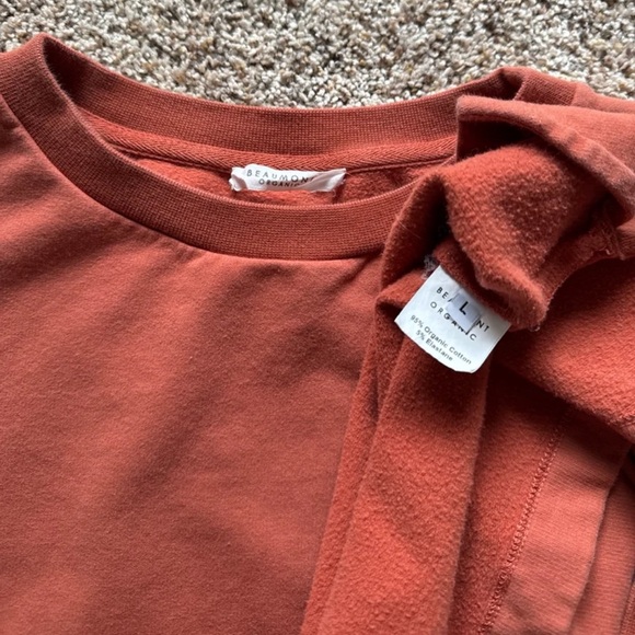 Beaumont Organic Amelia Organic Cotton Sweatshirt in Rust
size Large - Picture 9 of 12